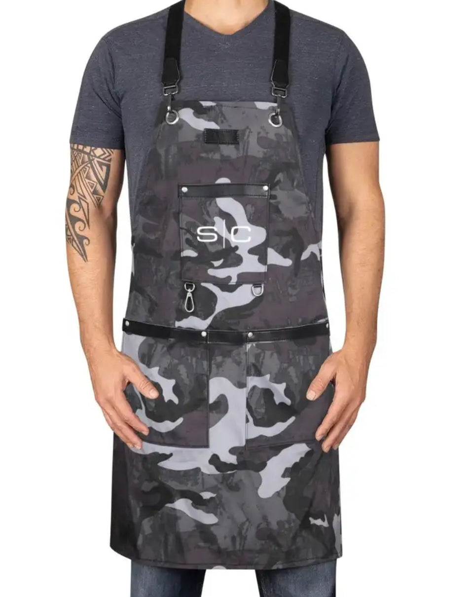 WATERPROOF BARBER/SALON APRON WITH CROSSBACK STRAP