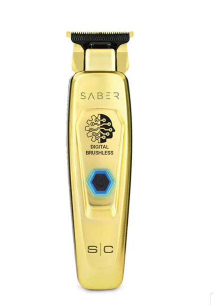 Stylecraft Saber Professional Full Metal Body Digital Brushless Motor Cordless Trimmer - Gold
