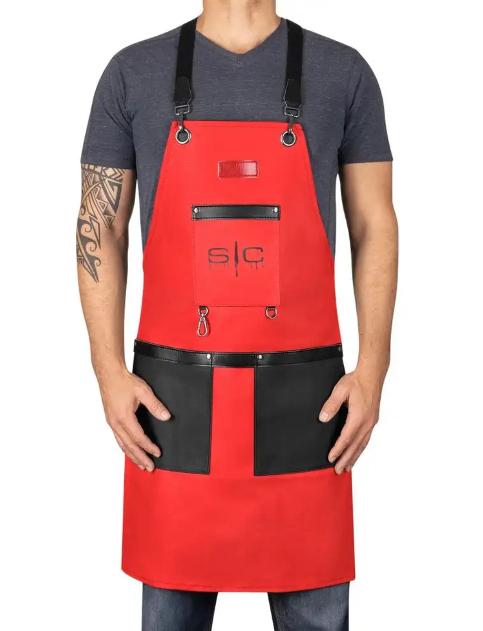 WATERPROOF BARBER/SALON APRON WITH CROSSBACK STRAP