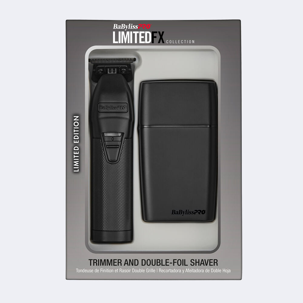 BaBylissPRO FX2 Plus Matte Black Cordless Clipper & Foil Shaver Set