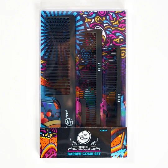 Rolda - Barber Hair Styling Comb Kit | 3-Pack
