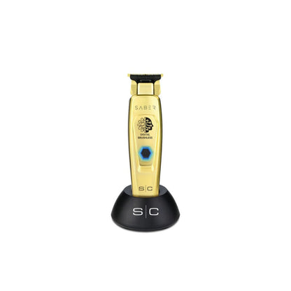 Stylecraft Saber Professional Full Metal Body Digital Brushless Motor Cordless Trimmer - Gold