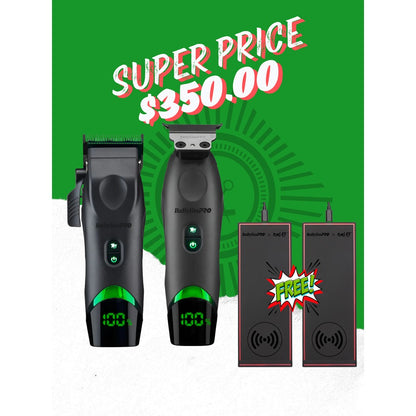 BaBylissPRO x Tomb45 Wireless-Charging Clipper + Trimmer Combo with FREE Changing Pad