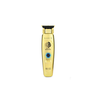 Stylecraft Saber Professional Full Metal Body Digital Brushless Motor Cordless Trimmer - Gold