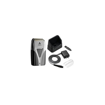 Andis TS-2 17255 Pro Foil Lithium Titanium Foil Shaver, Cord/Cordless, Smooth Shaving Cordless Shaver with Charger, Black