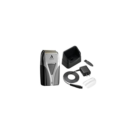 Andis TS-2 17255 Pro Foil Lithium Titanium Foil Shaver, Cord/Cordless, Smooth Shaving Cordless Shaver with Charger, Black