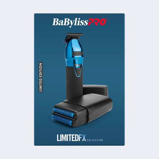 BaBylissPRO FX2 Plus Black & Blue Cordless Clipper & Foil Shaver Set