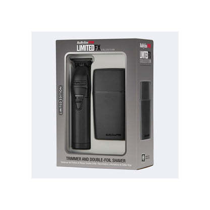 BaBylissPRO® LimitedFX Matte Black Trimmer and Double-Foil Shaver Gift Set Item No. FXDUOFS2TMB