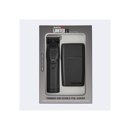 BaBylissPRO® LimitedFX Matte Black Trimmer and Double-Foil Shaver Gift Set Item No. FXDUOFS2TMB
