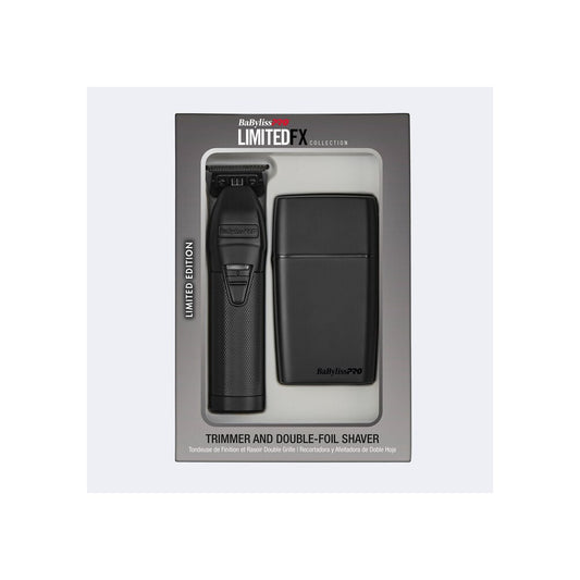 BaBylissPRO® LimitedFX Matte Black Trimmer and Double-Foil Shaver Gift Set Item No. FXDUOFS2TMB