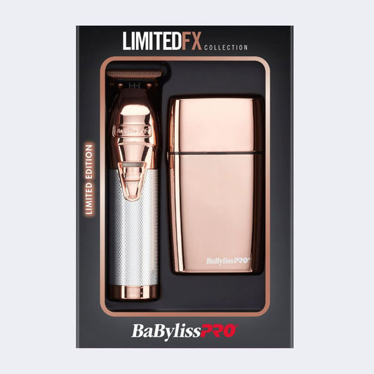 BaBylissPRO FX2 Plus Rose Gold Cordless Clipper & Foil Shaver Set