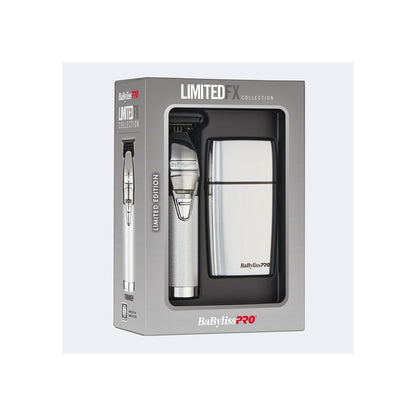 BaBylissPRO® LimitedFX Silver Trimmer and Double-Foil Shaver Gift Set