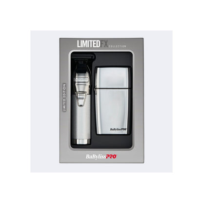 BaBylissPRO® LimitedFX Silver Trimmer and Double-Foil Shaver Gift Set