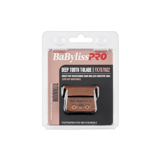 BaBylissPRO Rose Gold Titanium Deep Tooth T-Blade #FX707RG2