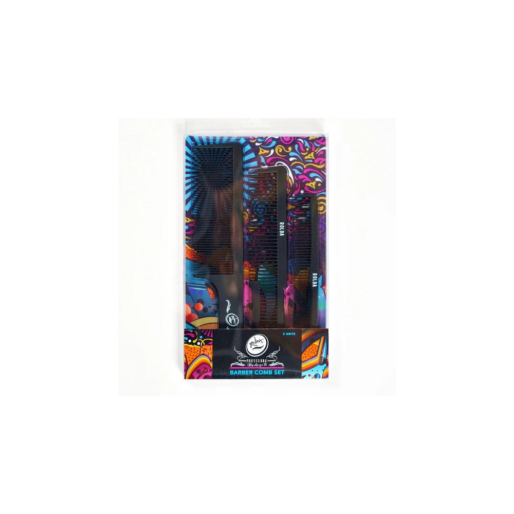 Rolda - Barber Hair Styling Comb Kit | 3-Pack